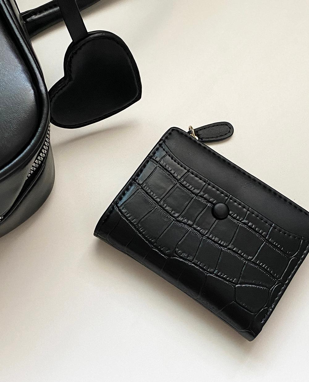 오픈 포켓 패턴 반지갑