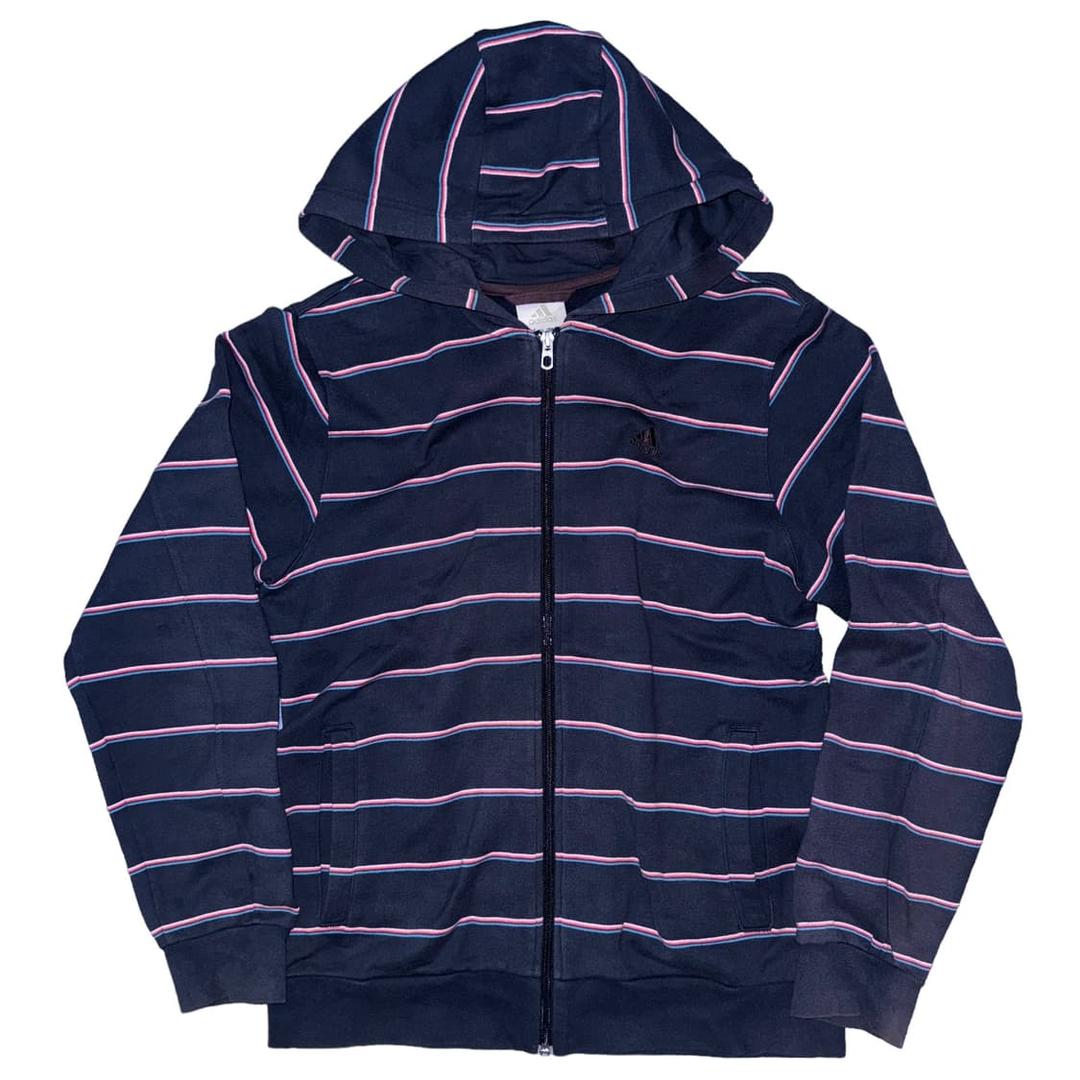 Adidas Navy Stripe Hood Zip-up | 후루츠패밀리