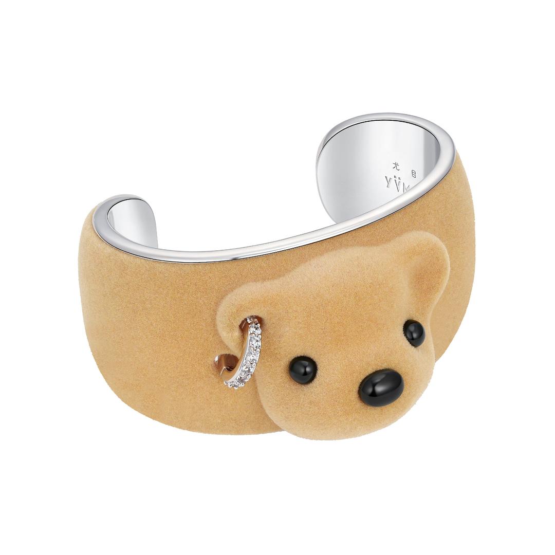 Paradise / Flocked Bear Head Bracelet