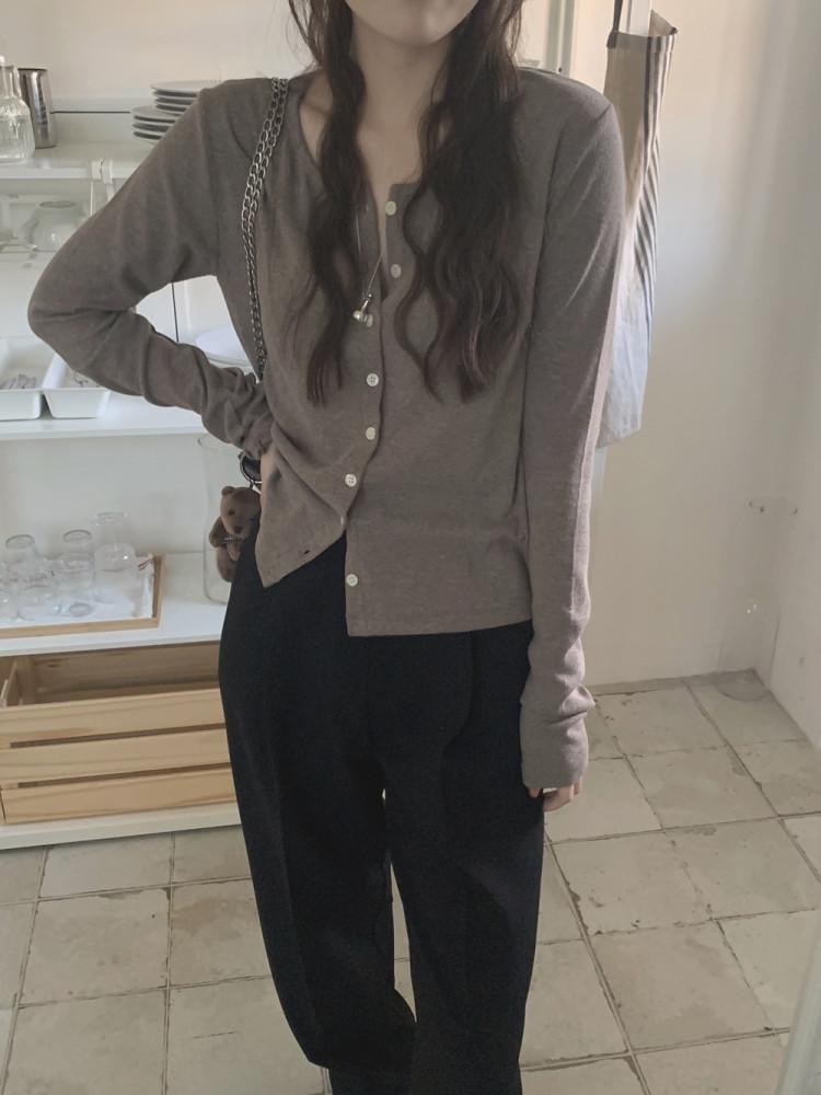 [✷MADE] 마롱 앙고라 cardigan tee