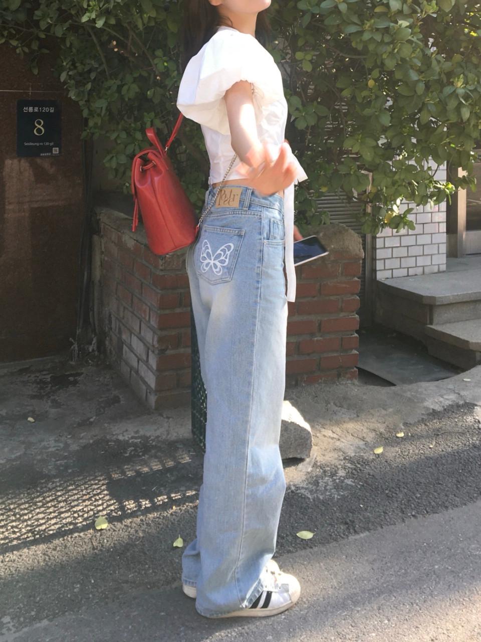 butterfly wide denim