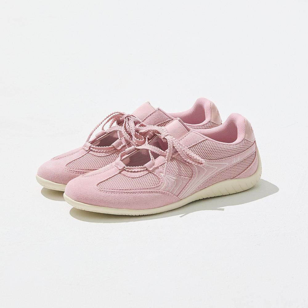 Nudge Lace Up Sneakers - Pink