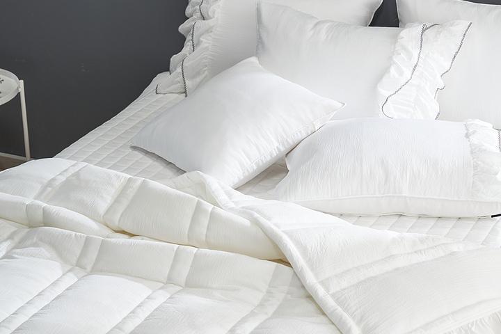 모달 프릴 레이스 모던 벨리카 스프레드 얇은 퀸이불세트 Q 3컬러