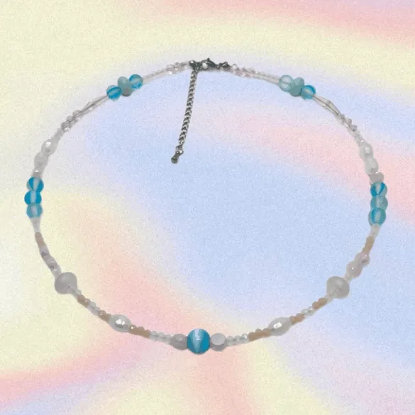 [엔시티위시 사쿠야 착용] MADE aqua pink Necklace