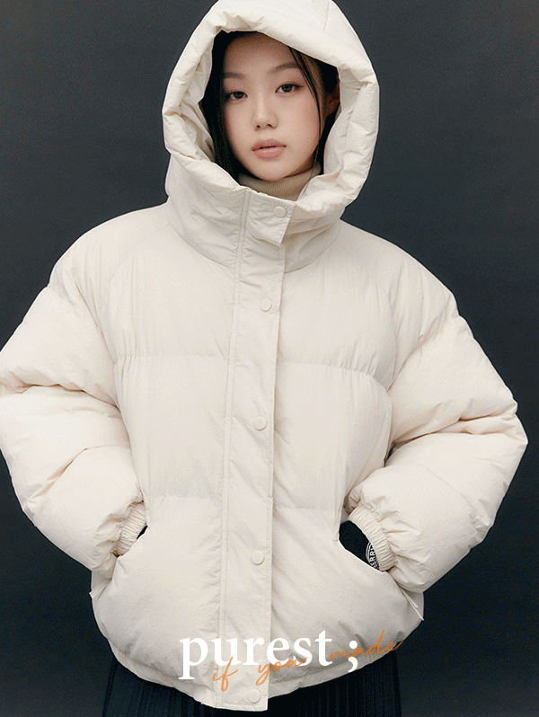 [Made] 메즈 웰론 후드 데일리 숏 패딩 - 4color