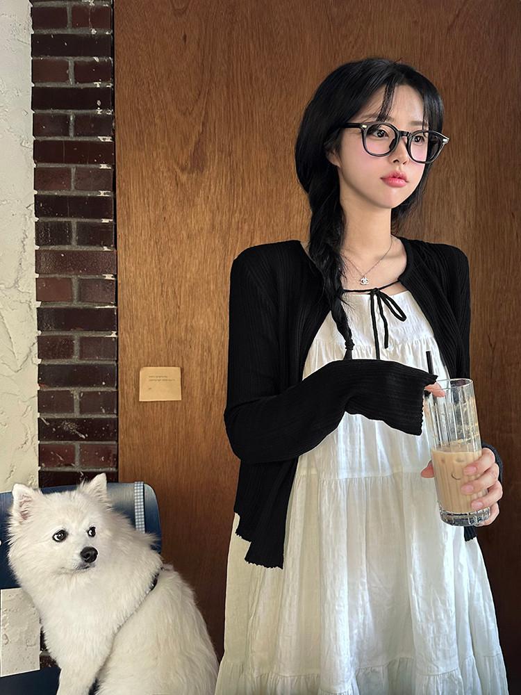 [룸룸] 링클 스트랩 가디건 (3color)