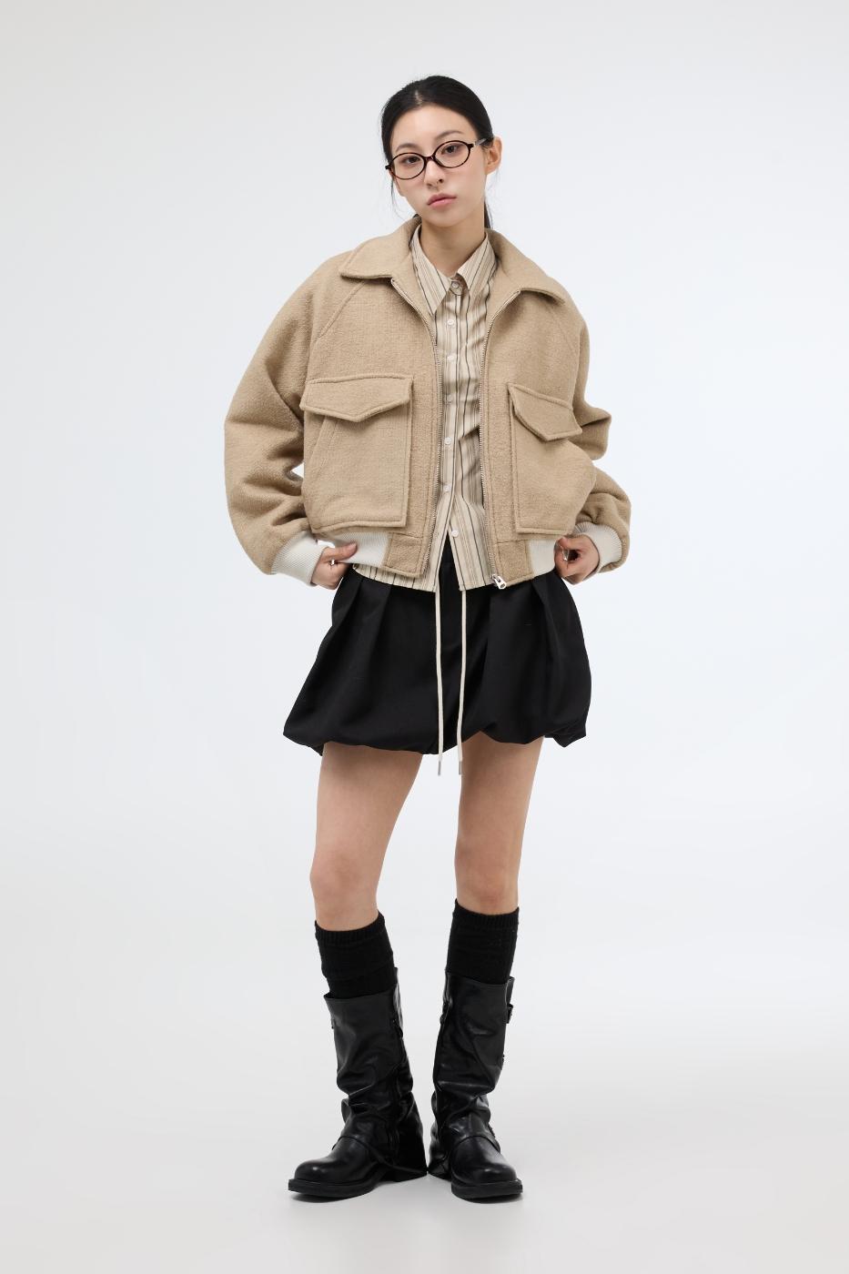 포르테나 메이인 펌킨 쇼트 스커트