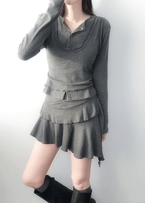 러플 레이어드 가디건 SET (3C)