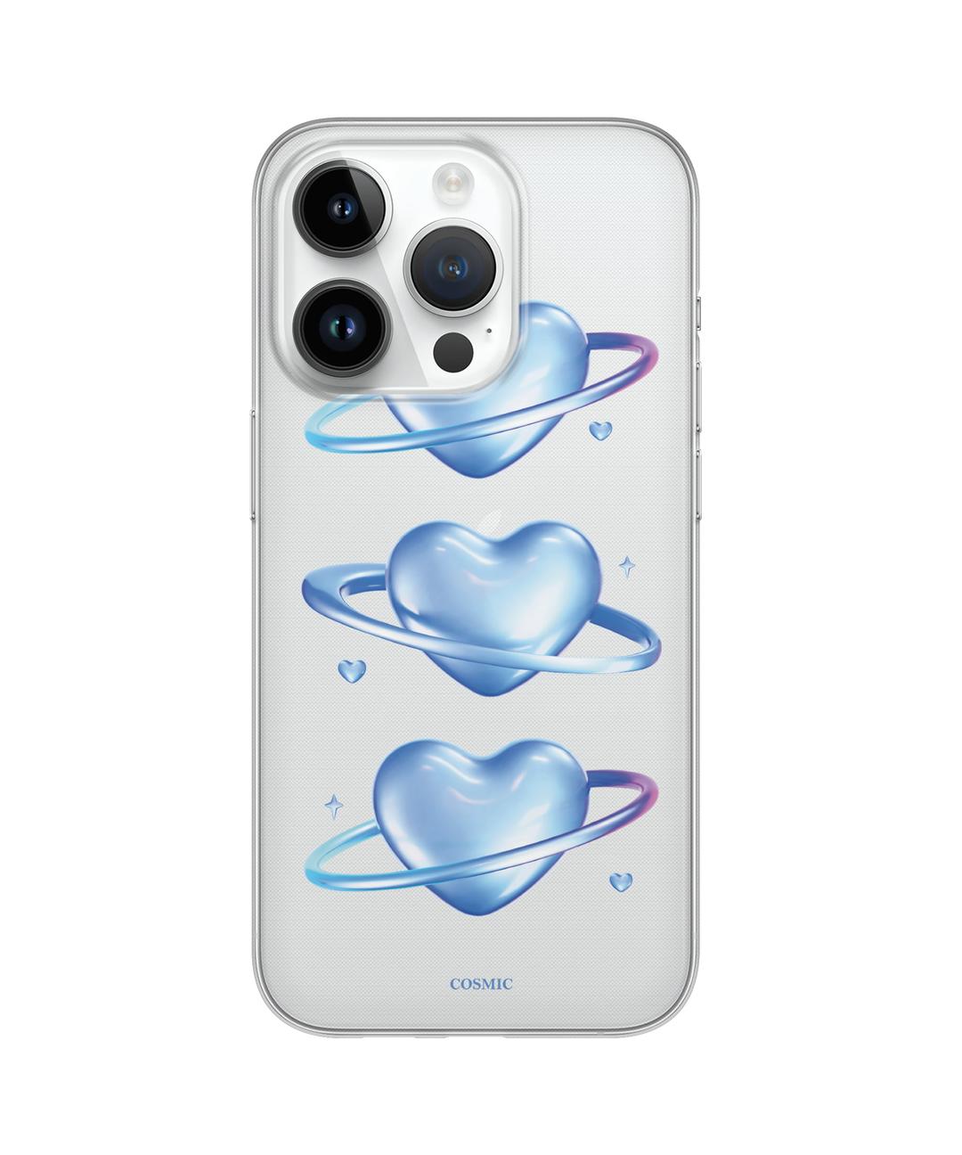 [Clear case] Blue heart planet 클리어케이스