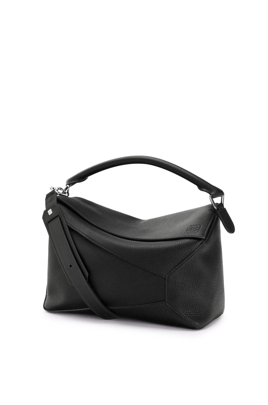 Large Puzzle Edge bag in grained calfskin