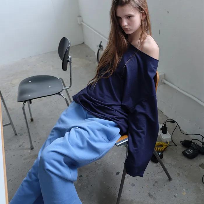 001 Brushed Emboss Sweatpants (blue)
