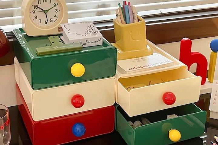 파스텔 데스크정리함 미니서랍 사무실 데스크 오거나이저 책상 수납정리함