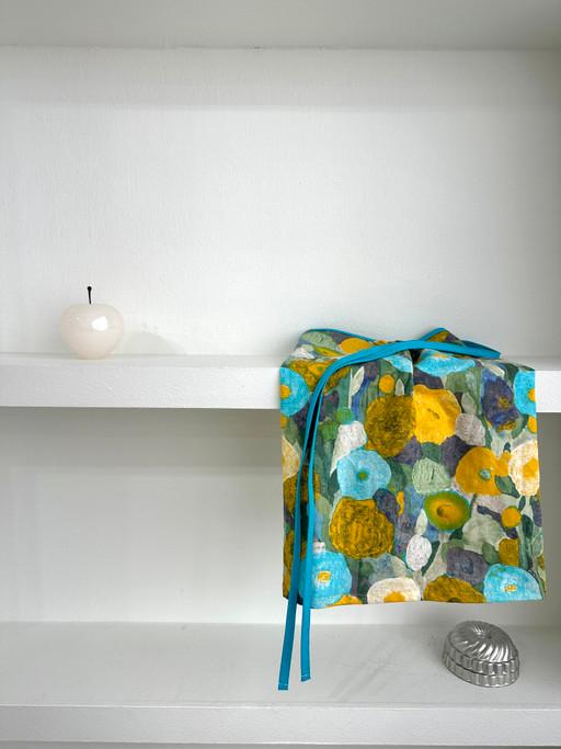 유화느낌 린넨 봉긋 허리 앞치마