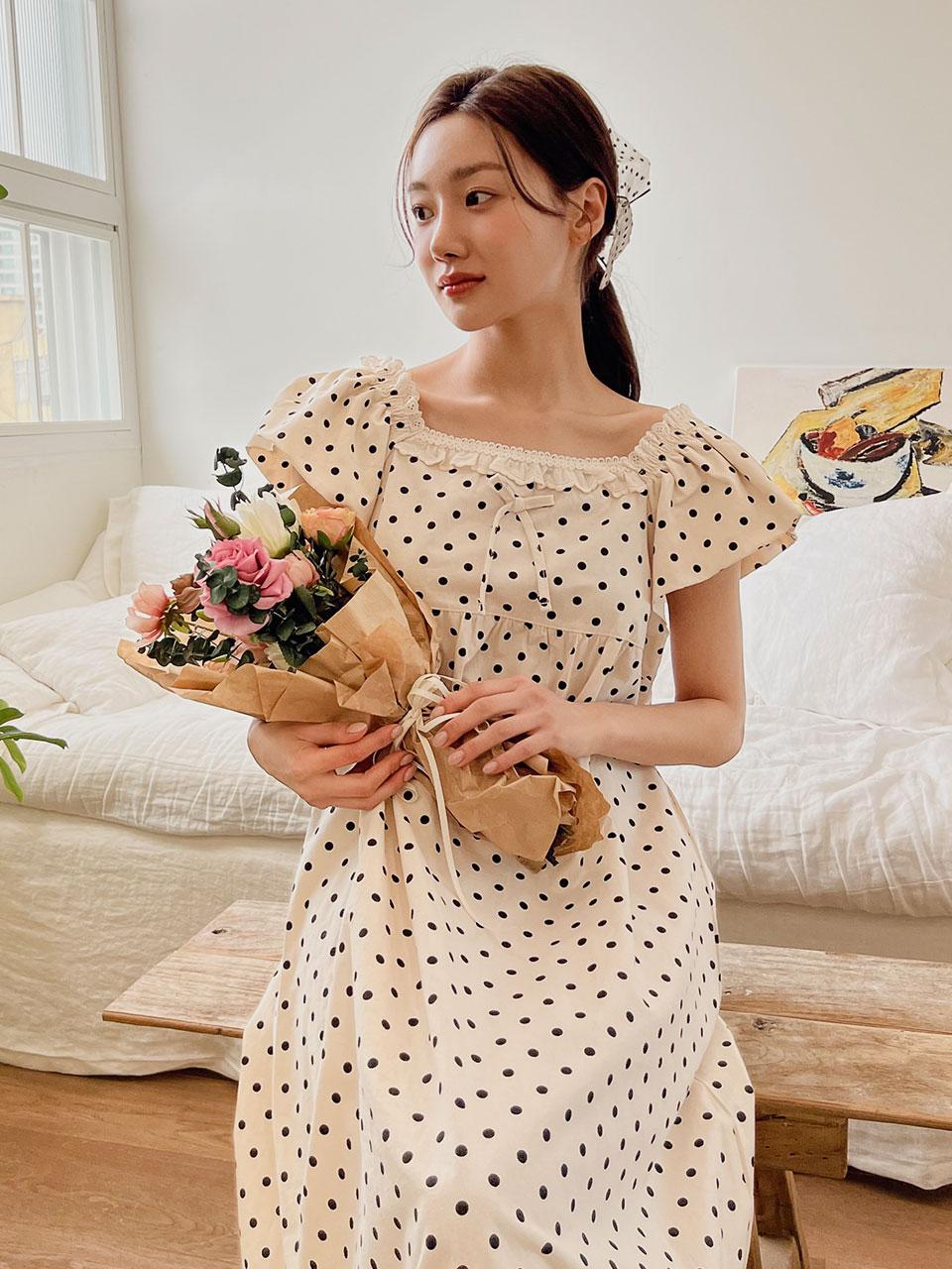 여성 베네도트 민소매 원피스 잠옷 23-02231