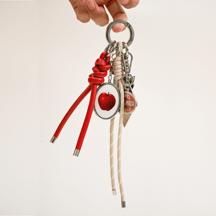 APPLE MIRROR LOCKET KEYRING_거울 로켓 키링 사과