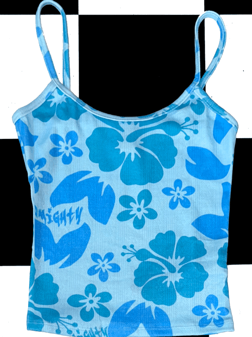 HIBISCUS POINTELLE CAMI IN BLUE