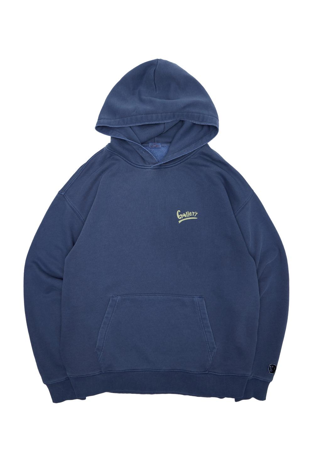 Gallery Wave Logo Graphic Hoodie - Navy