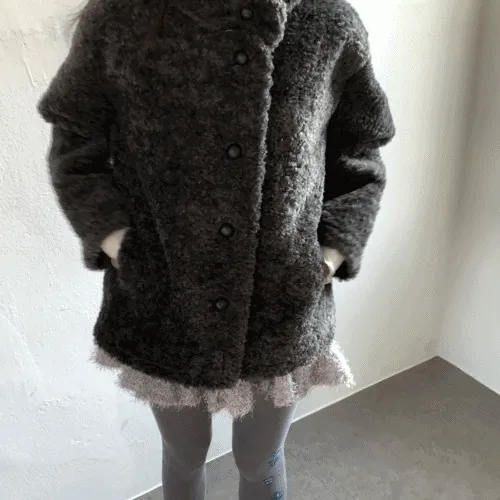 (후기보장/2.10이후발송/최저가)하이넥 오버핏 양털 테디 하프 코트