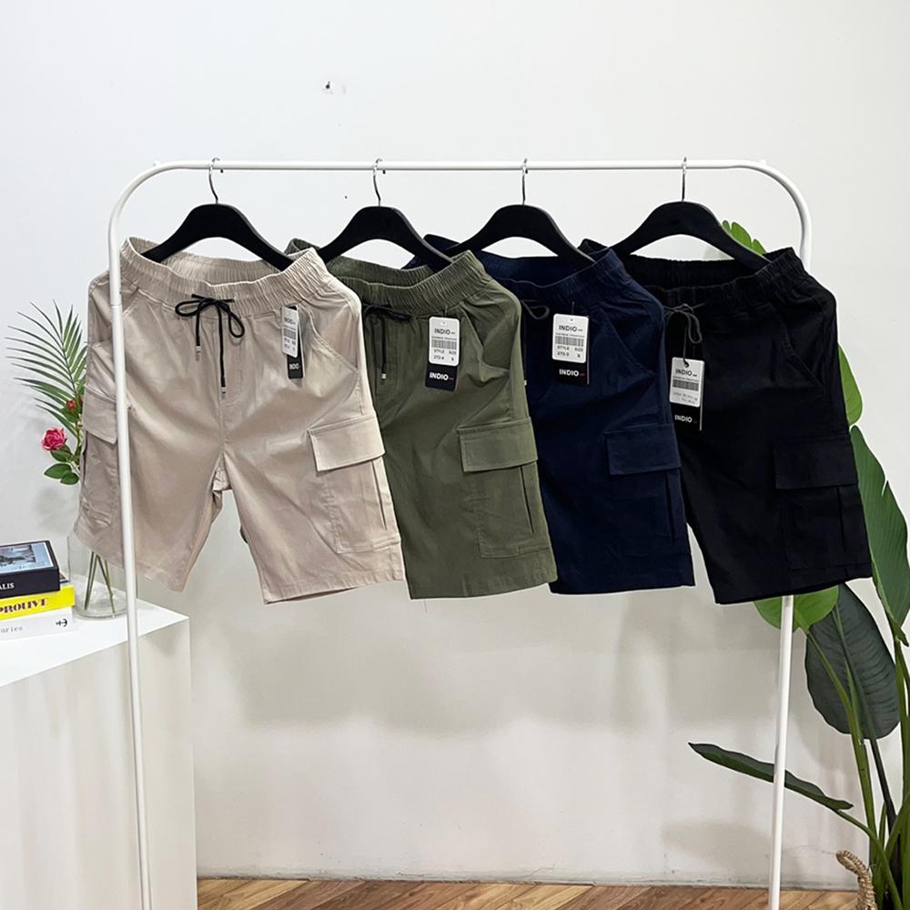 [1+1기획/S-2XL] 남자 스판카고 인절미 5부 밴딩 반바지 4컬러