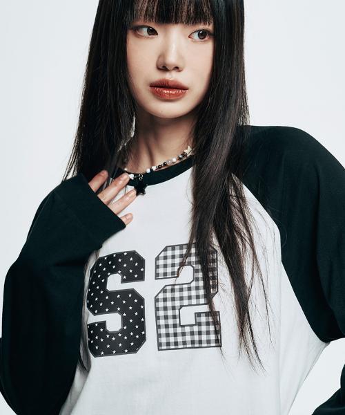 S2 Dot 레글런 롱 슬리브 티셔츠