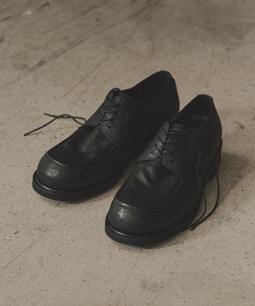 [삭형x로맨틱무브] 유팁 키높이 더비 R25M400 (워싱블랙)