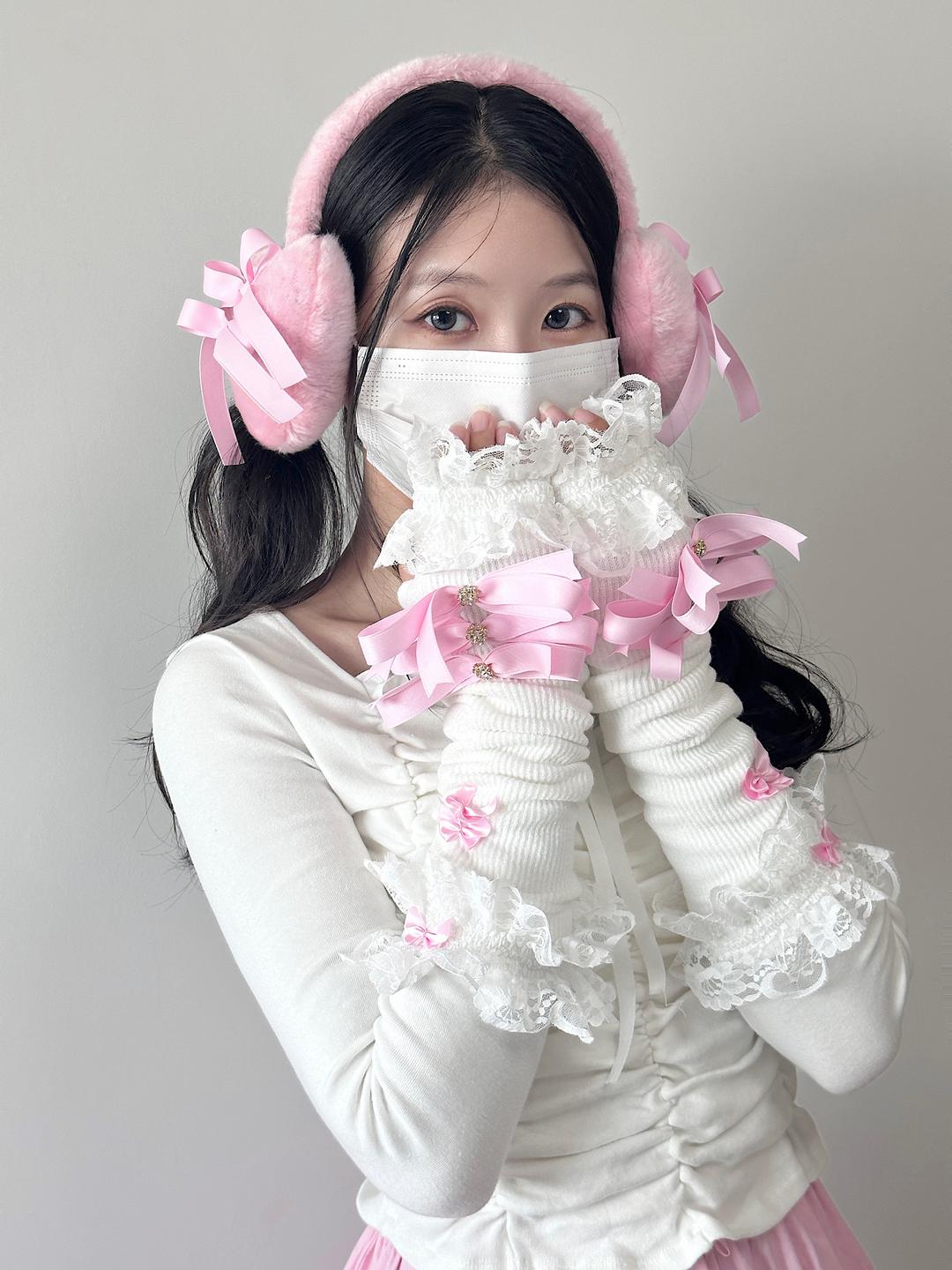 CUSTOM MADE - Warmer & Ear Muff (PINK)