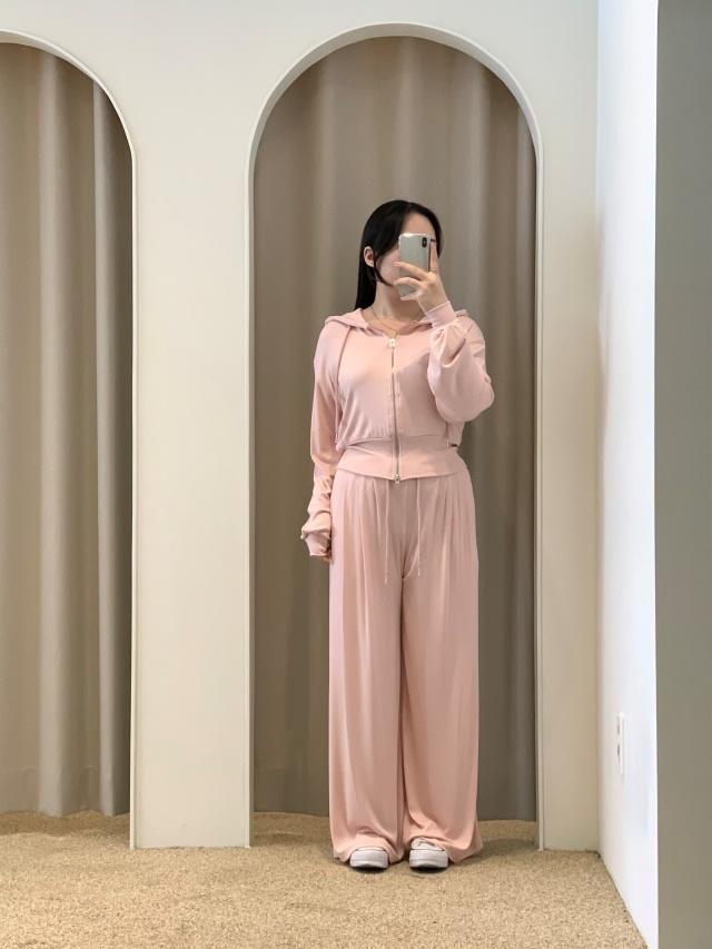 다온 빅사이즈) 99젤리 후드집업 팬츠 세트