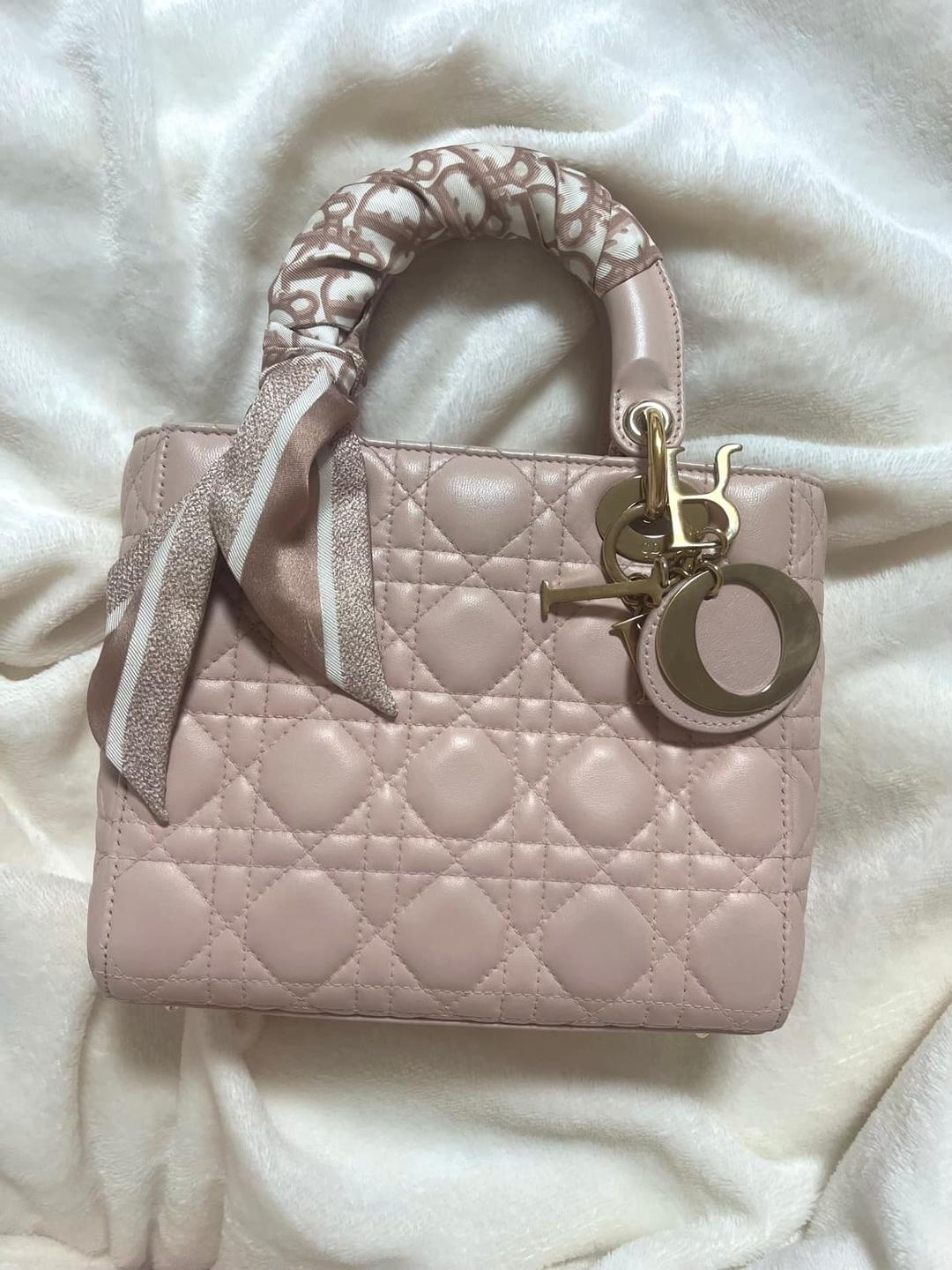 [정품] 레이디디올 스몰 디올 숄더백 가방 백 파우더핑크 미챠 스카프 | 후루츠패밀리