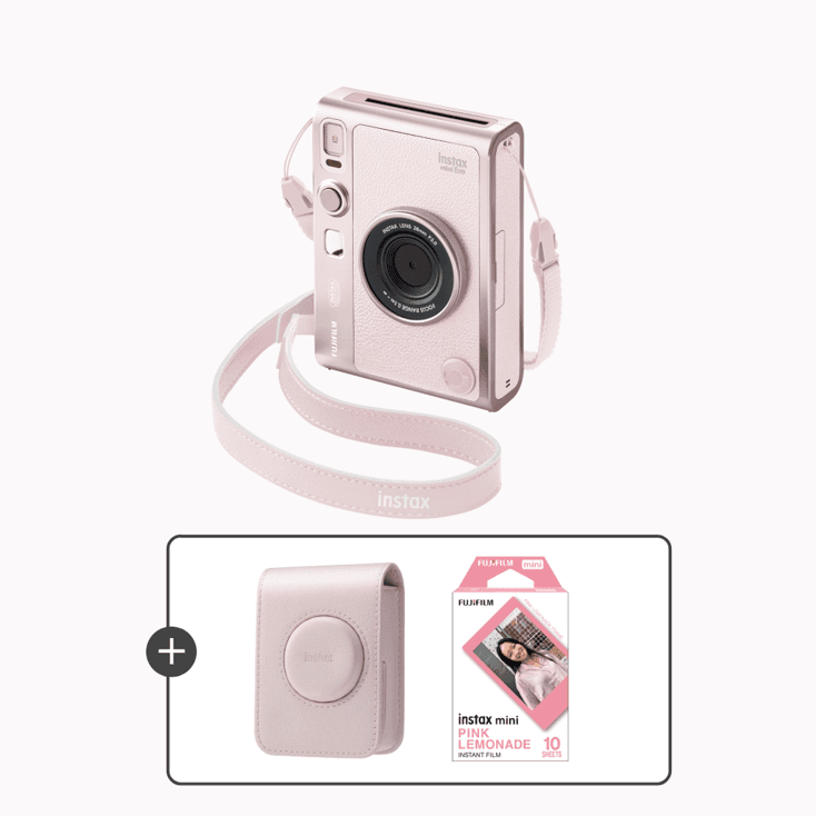 ■EQL 단독 선론칭■ INSTAX MINI EVO GENTLEROSE (C TYPE, 케이스+필름 증정)