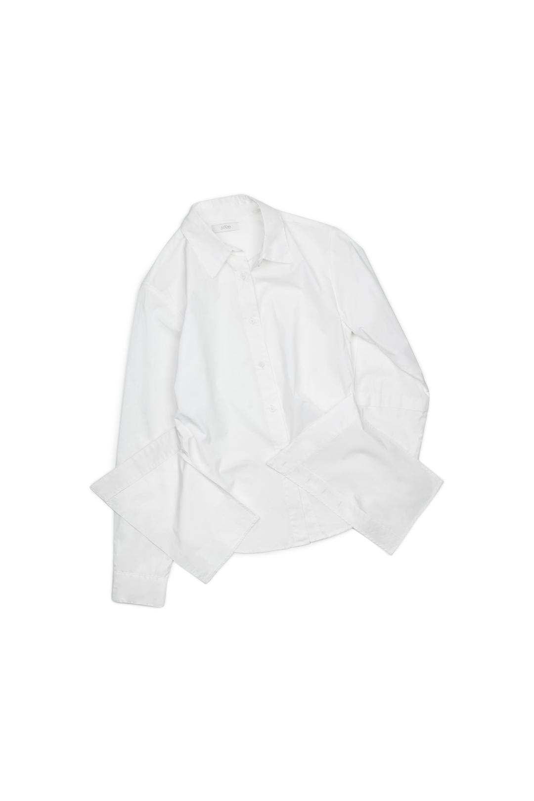 Structured Layered Slim Shirts White