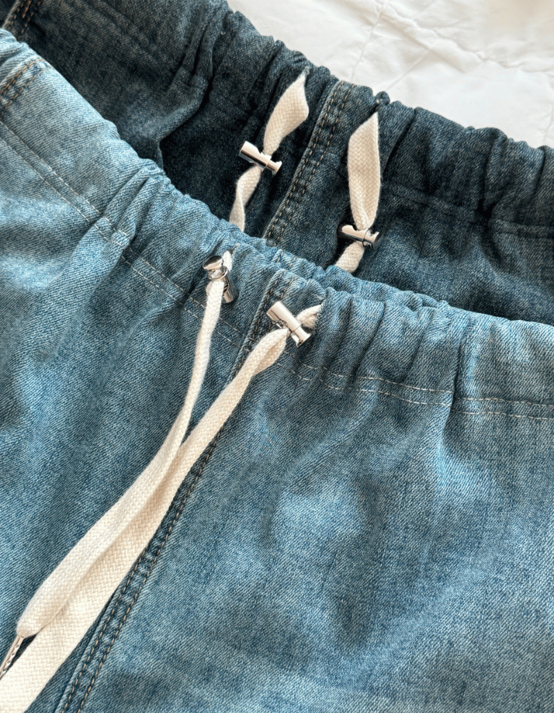 잇츠밤비 누적1500장🌸임부데님 포켓 스트링 임산부 청바지 2col