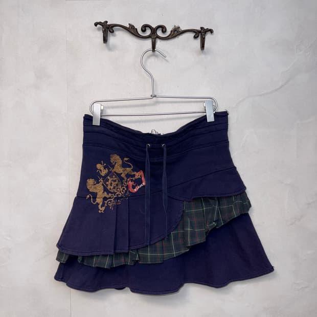 Ralph Lauren dark navy check cancan sk | 후루츠패밀리