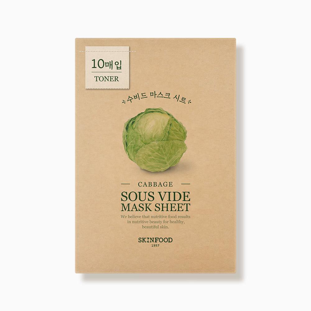 [스킨푸드][10매]#수분진정 수비드 마스크 (양배추) 18g