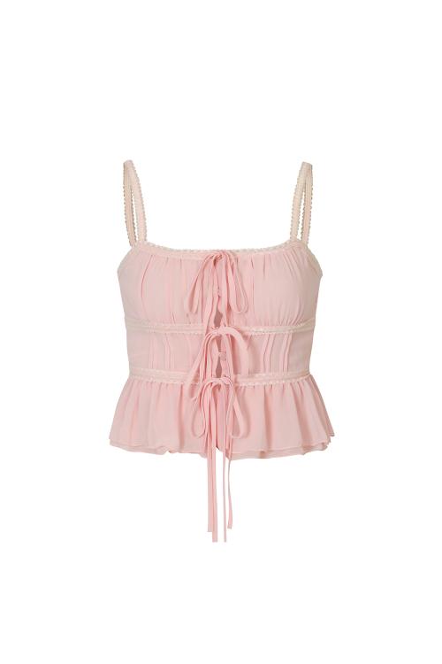 페인오어플레져(PAINORPLEASURE)  WHISPER BUTTON TOP pink - 사이즈 & 후기 | 무신사