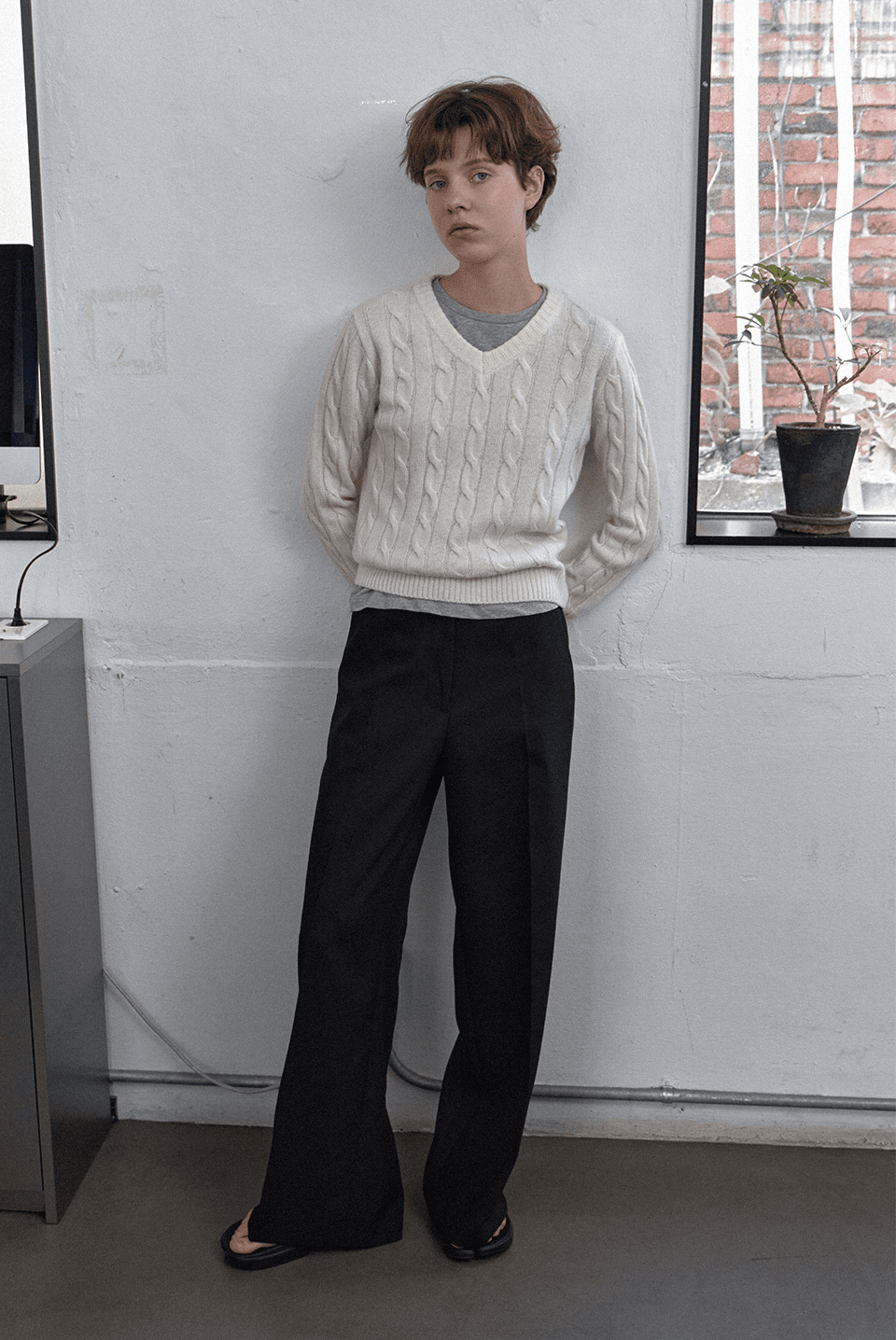 monet wide slacks - black