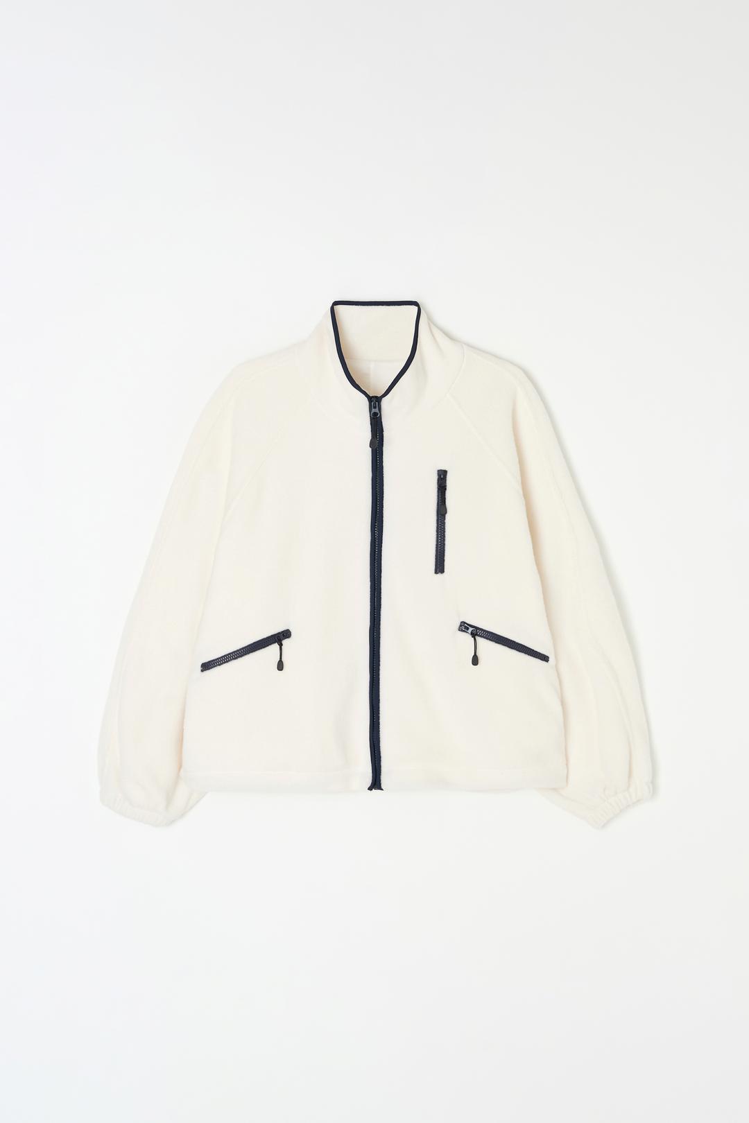 MADE - Kitten fleece zip up (Ivory) '7th Re-order'