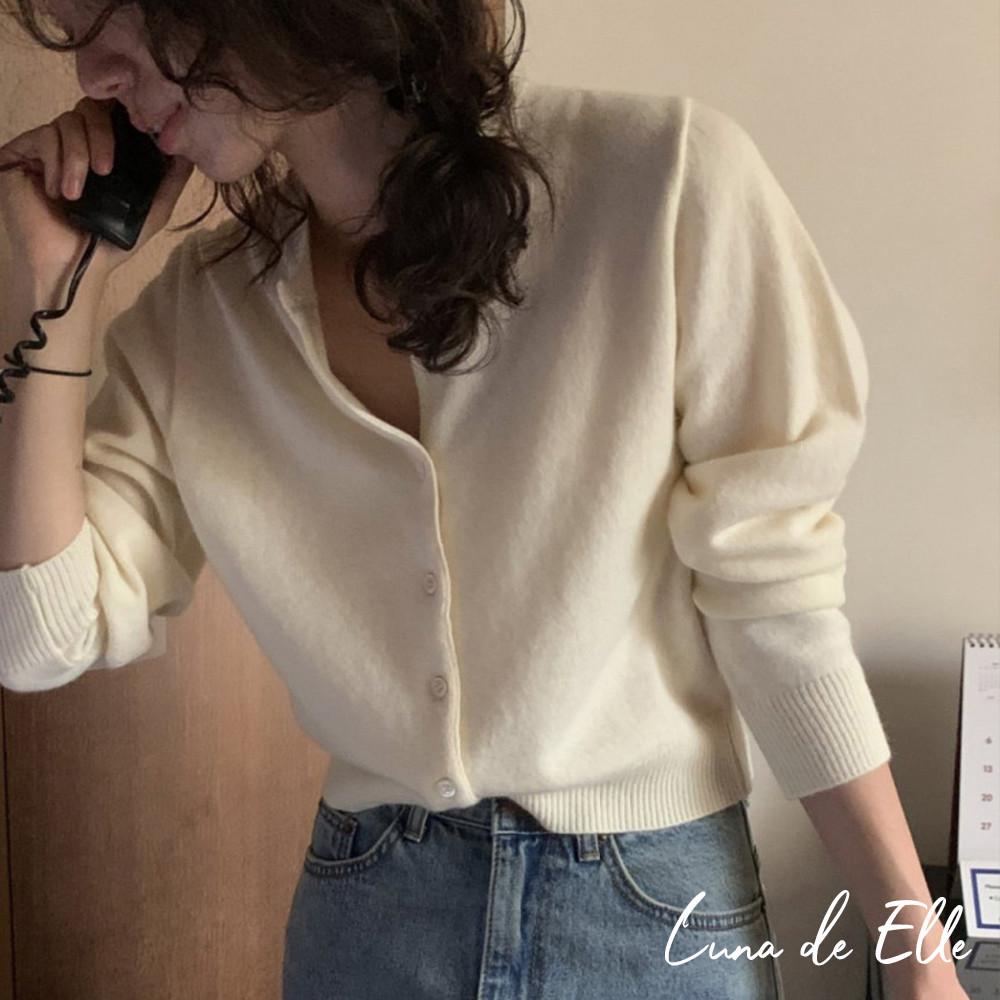 드온도 센느 캐시 가디건 가을 캐시미어 라운드 니트 deondo : 루나드엘