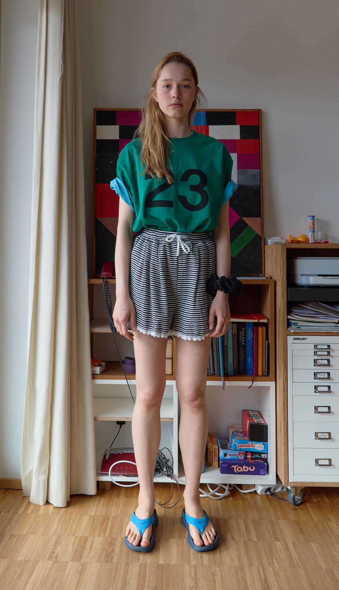 197. Stripe Lace Shorts _ Navy
