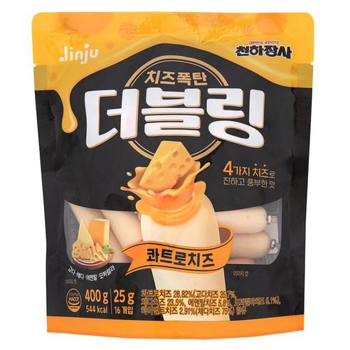 더블링 천하장사 콰트로치즈 소시지, 400g, 1개 - 소시지 | 쿠팡