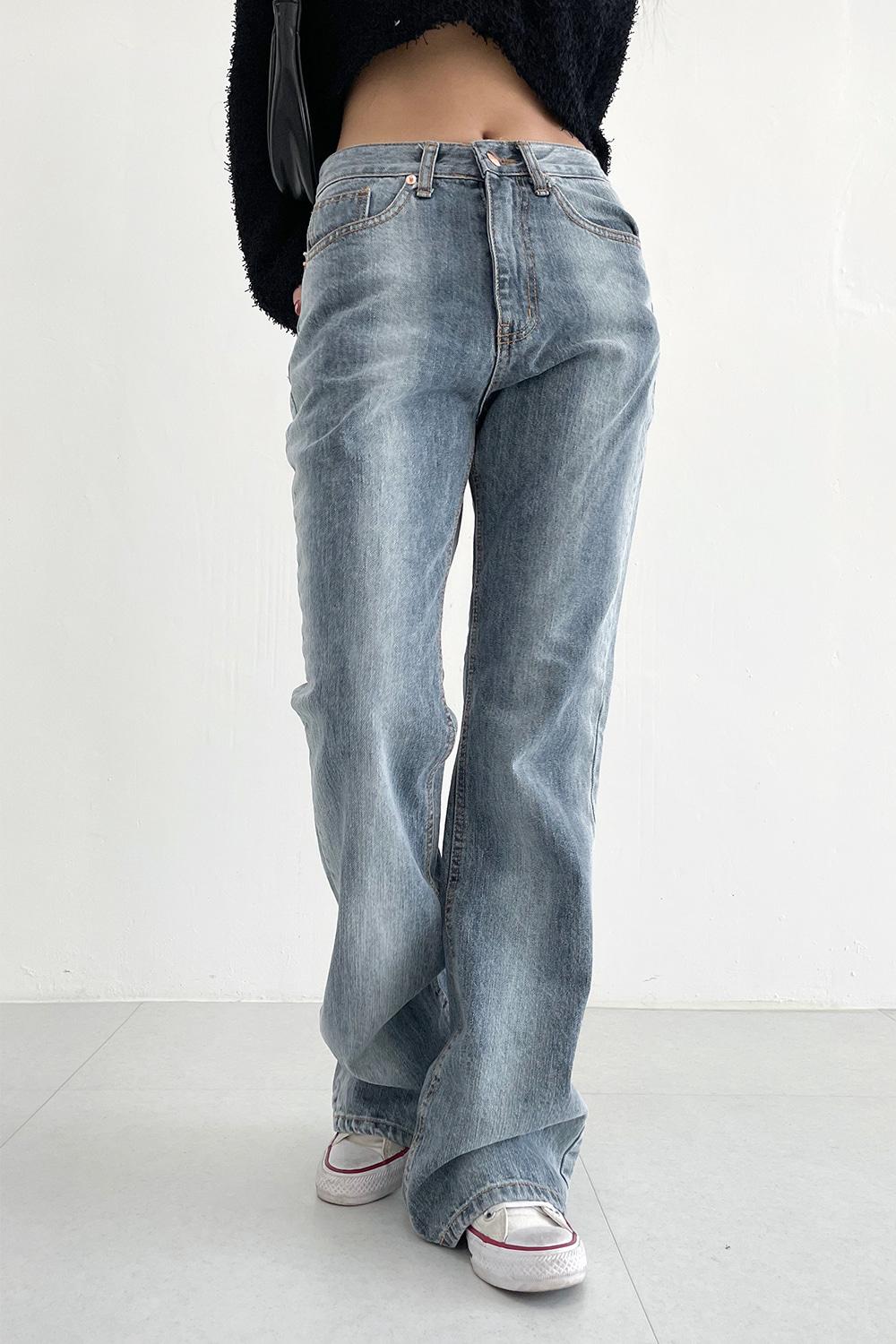 brush bootscut denim pants