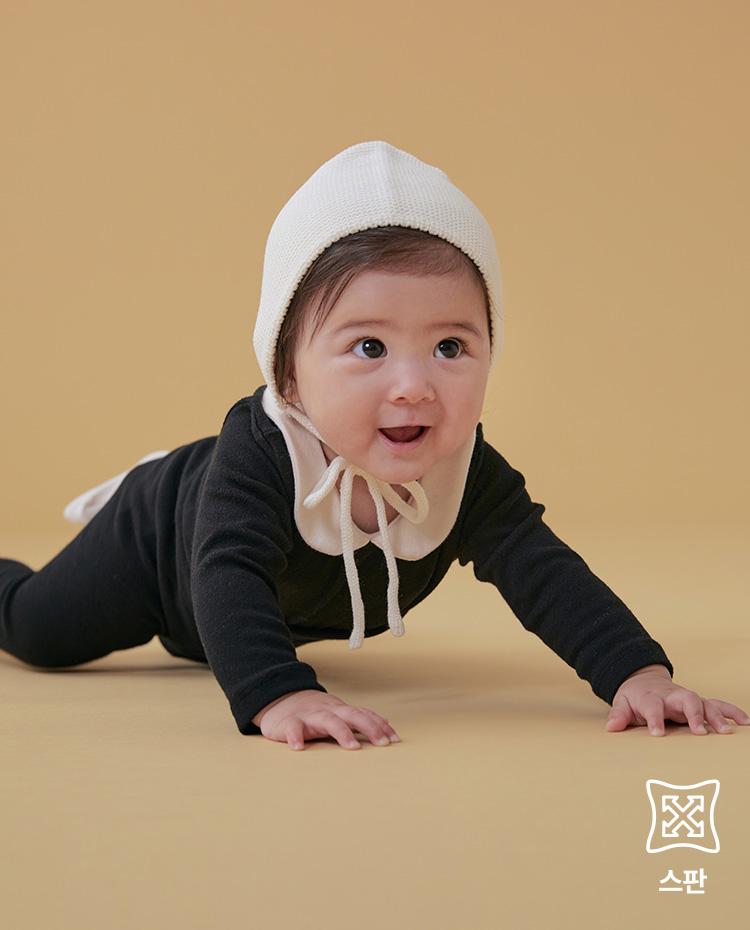 [베이비]쫀득 코튼 스판 카라 바디수트 세트_33BU