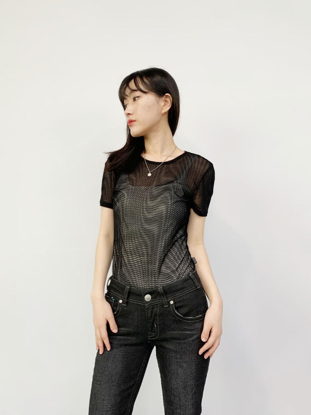 KRIZIA made in italy 시스루 반팔 | 후루츠패밀리