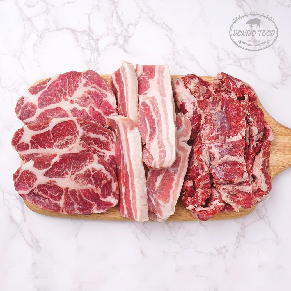 이베리코 한마리 3종 1kg 목살 삼겹살 갈매기살 베요타 듀록