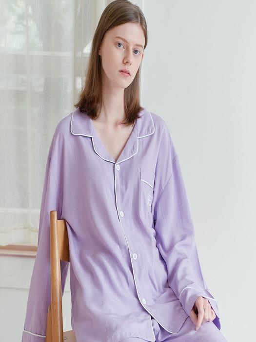 BE; 텐셀 파자마 세트 - 바이올렛