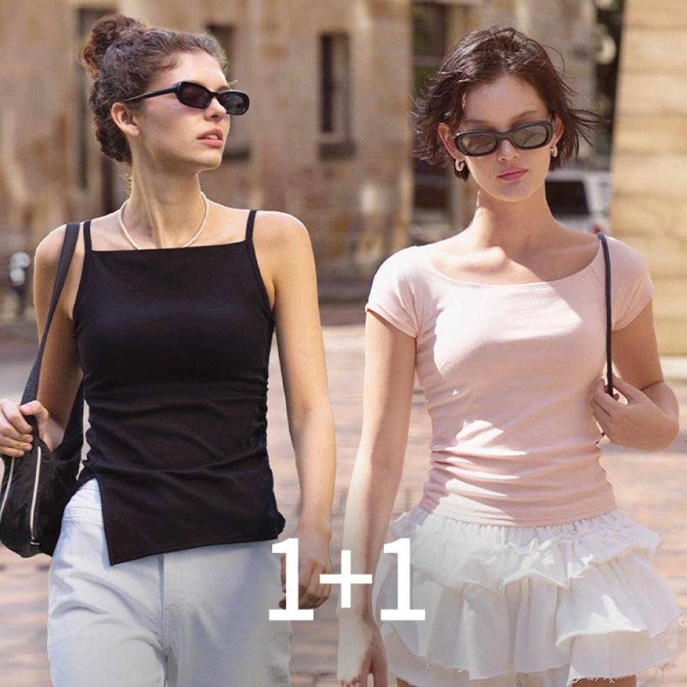 에르고핏 에어코튼 보트넥탑+반팔탑