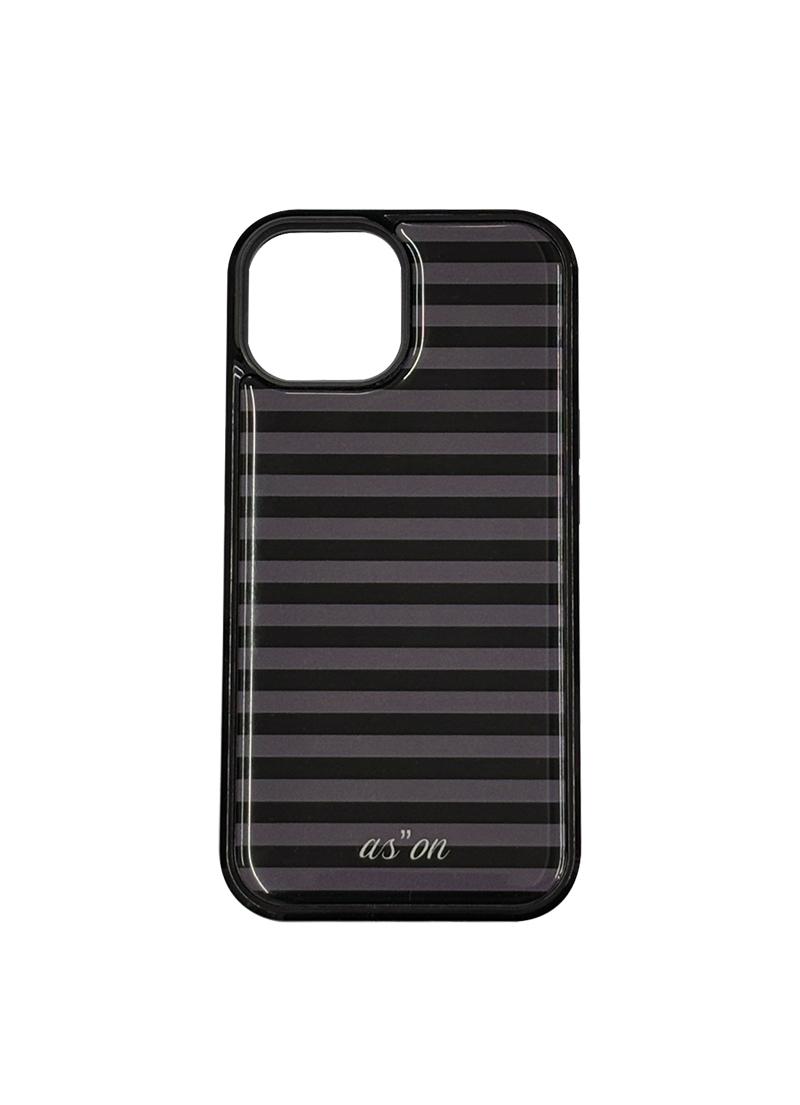 STRIPE EPOXY PHONE CASE / BLACK