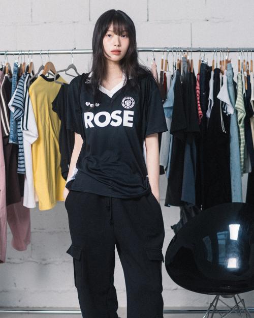 ROSE SOCCER UNIFORM S/S TEE(BLACK)