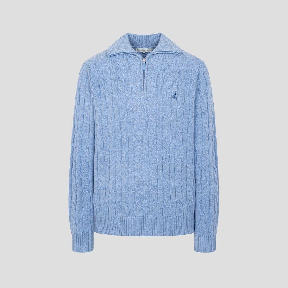 케이블 반집업 니트 - 스카이 블루 BC5951C20Q