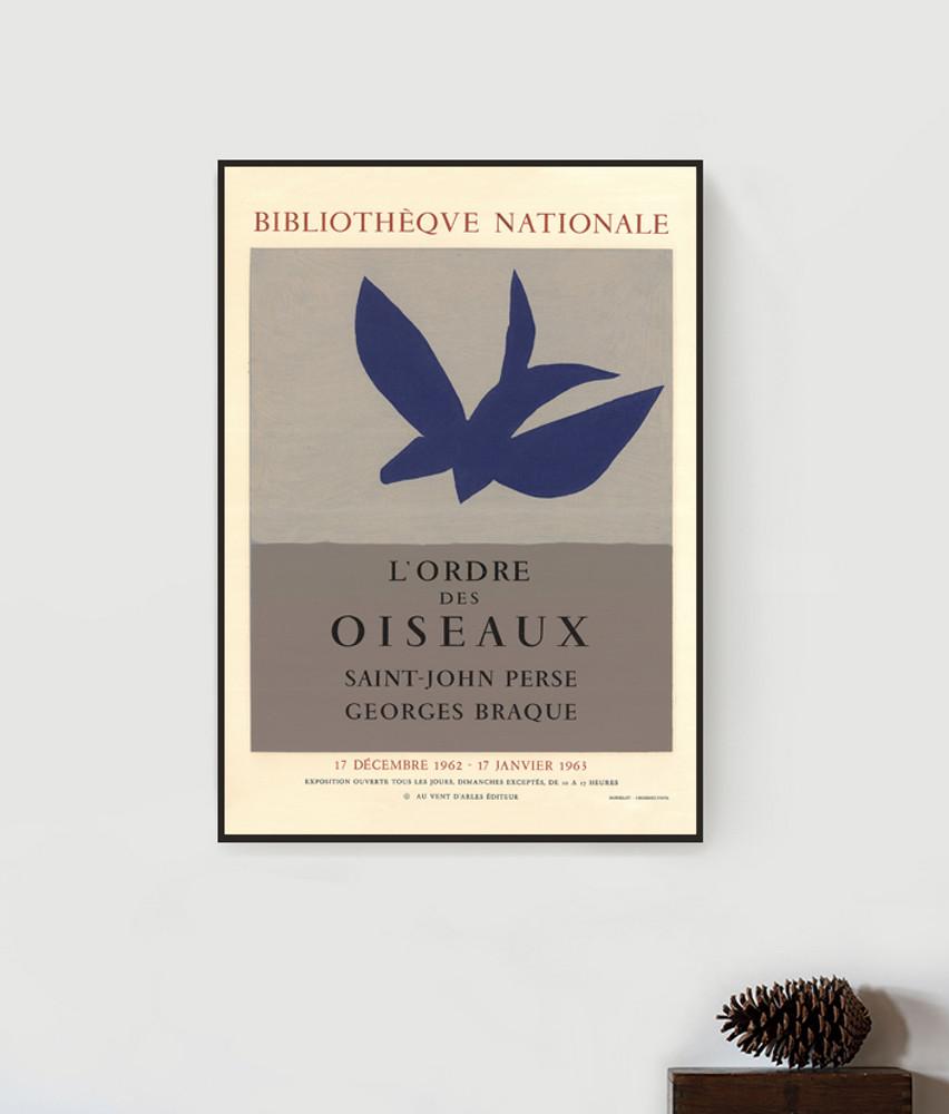 조르주 브라크  인테리어 액자 포스터    새의 순서