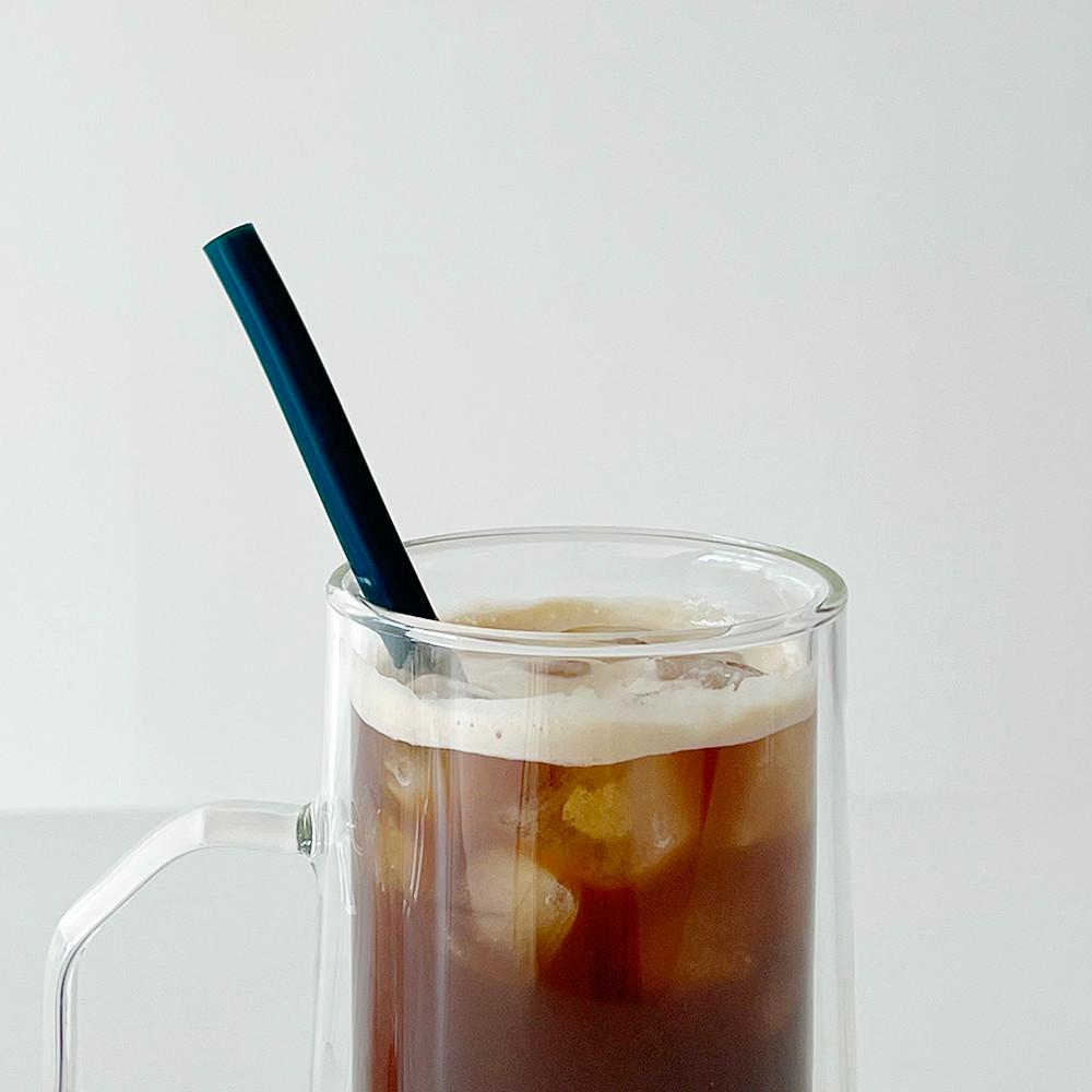 세척솔이 필요없는 개방형 실리콘 빨대 친환경 다회용 재활용 리유저블 22cm